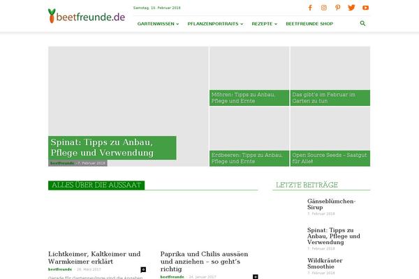 beetfreunde.de site used Beetfreunde