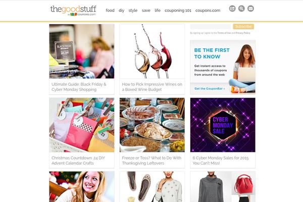 Magazine theme site design template sample