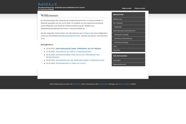 begisa.de site used Dropshadow-2column