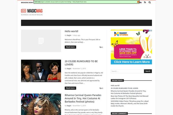 MagXP theme theme site design template sample
