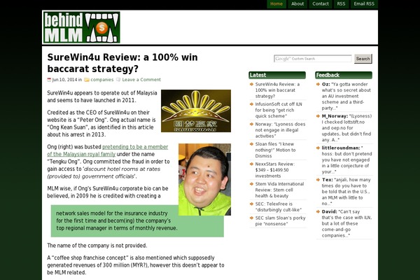 Site using Quote Comments plugin
