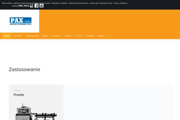 Pax theme site design template sample