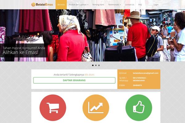 Roots theme site design template sample