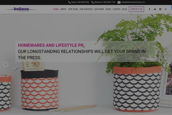 believeadvertising.com site used Believe