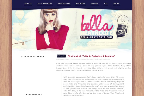bella-heathcote.com site used Three