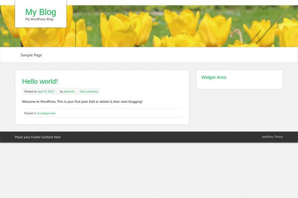 zeeMinty theme site design template sample