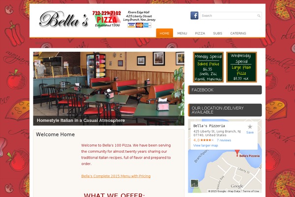 bellas100pizza.com site used Radiale