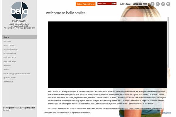 Bella theme site design template sample