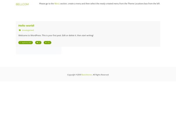 Alone theme site design template sample