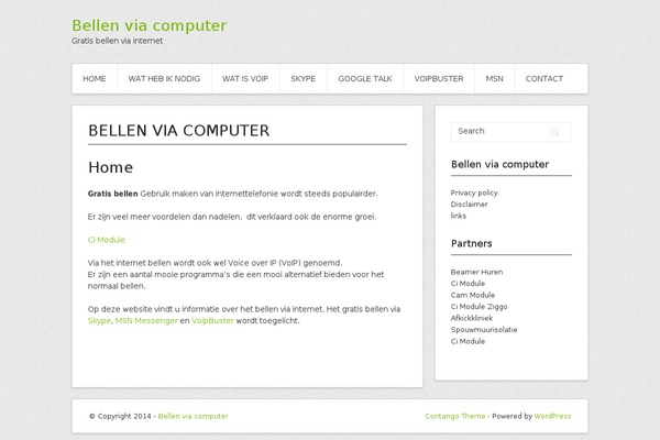 Contango theme site design template sample