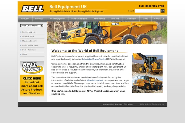 bellequipment theme websites examples