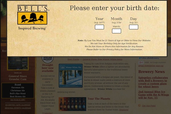 Site using Age-gate plugin