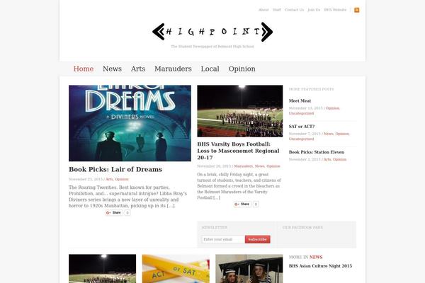 Momentum theme site design template sample