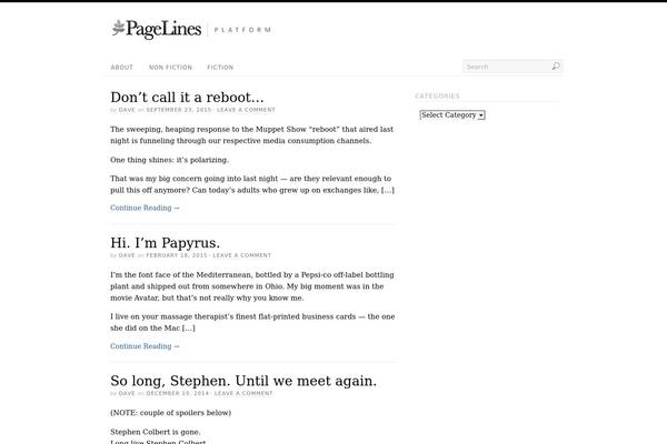 Platform theme site design template sample