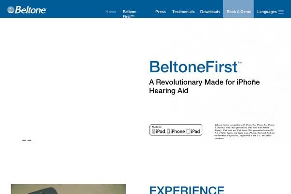 beltonefirst.com site used Beltone