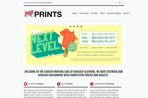 Vanilla theme site design template sample