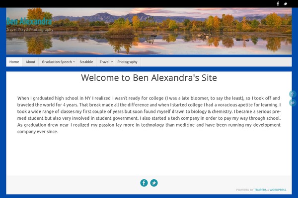 Tempera theme site design template sample