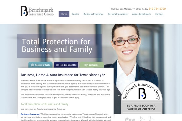 benchmark-ins.com site used Benchmark