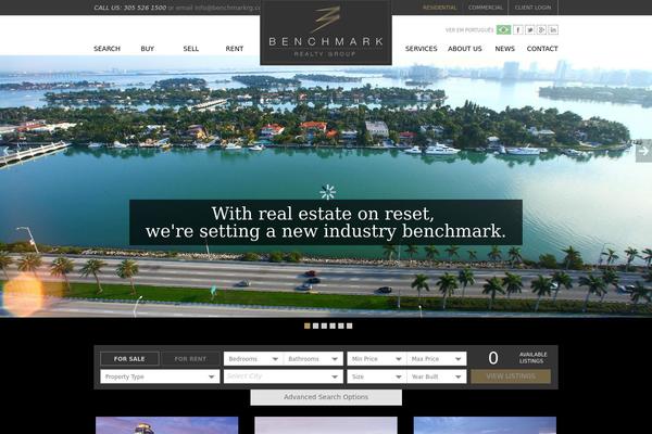 Benchmark theme site design template sample