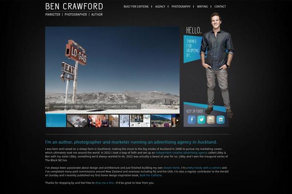 Caffeine theme site design template sample