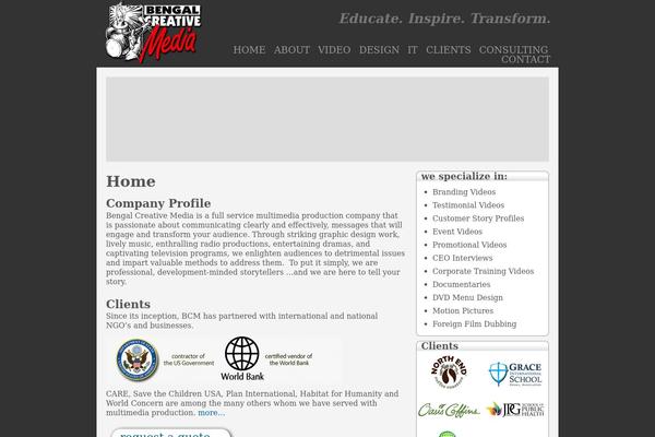Bcm theme site design template sample