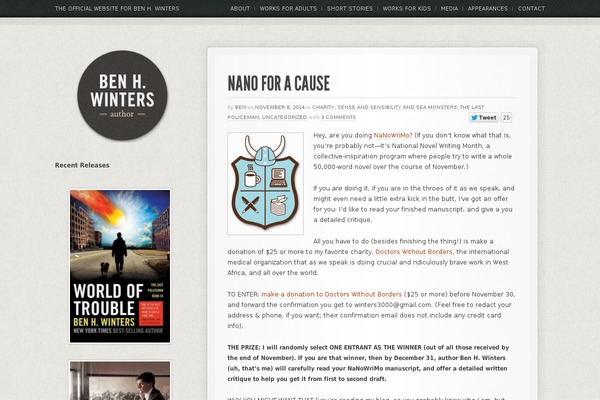 benhwinters.com site used Premiumpixels
