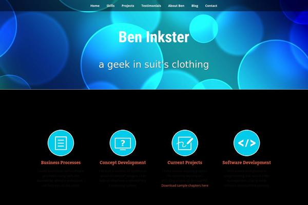 The One Pager theme site design template sample
