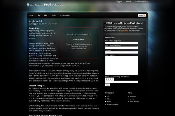 Pixel theme site design template sample
