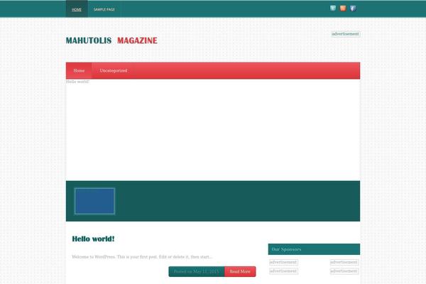 Mahutolismagazine theme site design template sample
