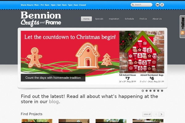 bennioncrafts.com site used Shiny
