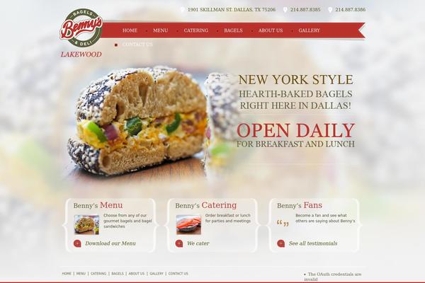 bennyslakewood.com site used Bagels
