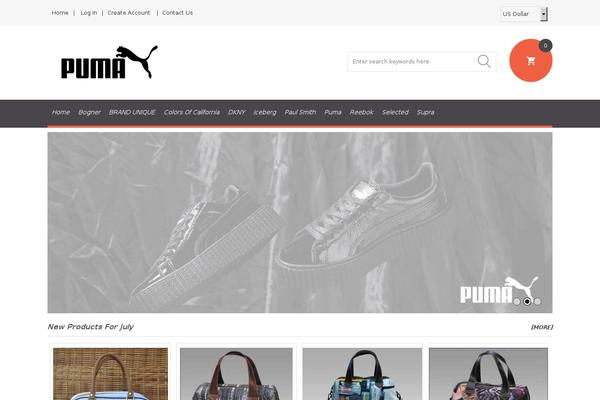 Storefront theme site design template sample