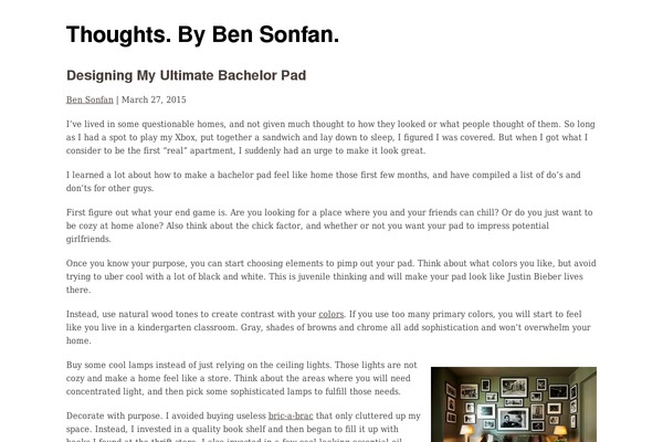 Writer theme site design template sample