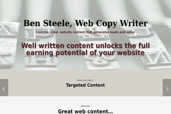 The One Pager theme site design template sample