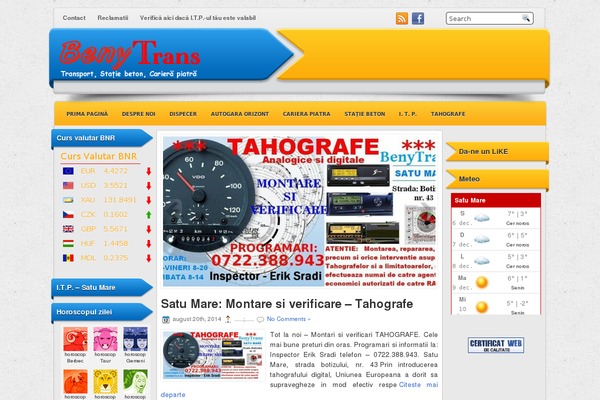 benytrans.ro site used Prodesign