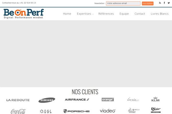 beonperf.ch site used Numberone