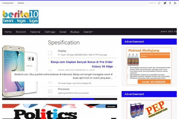 Algarida theme site design template sample