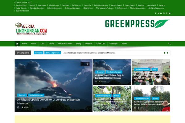 beritalingkungan.com site used News Portal