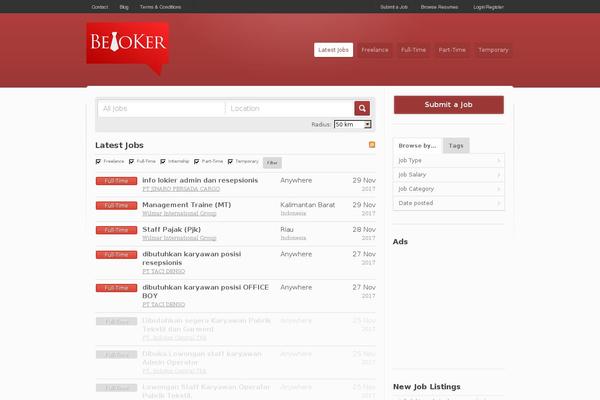 Jobroller theme site design template sample