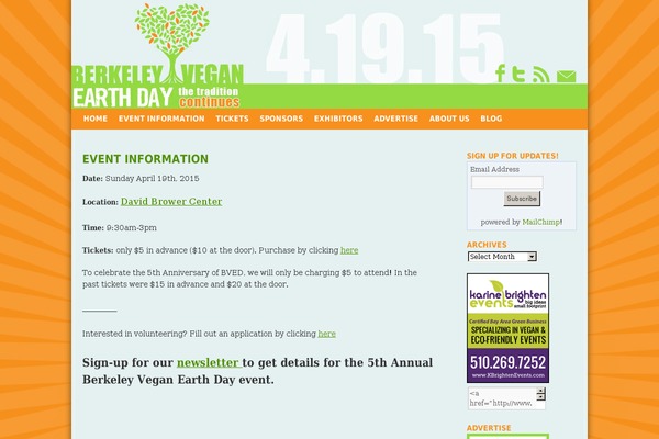 imEvent theme site design template sample