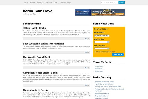 Wp Davinci theme site design template sample