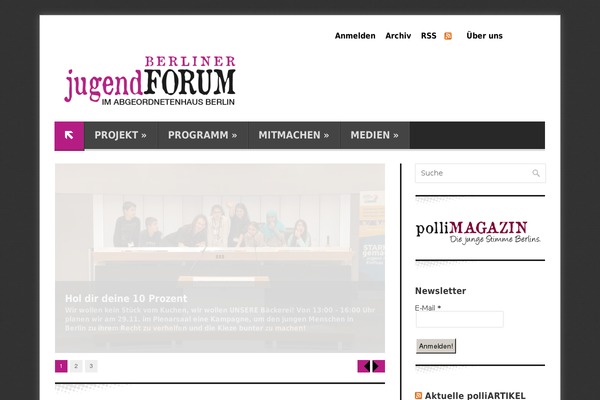 berliner-jugendforum.de site used Pollimagazin