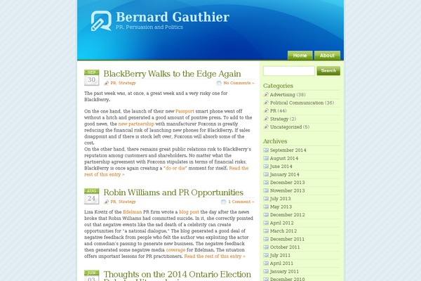 bernardgauthier.ca site used Glossyblue 1 4