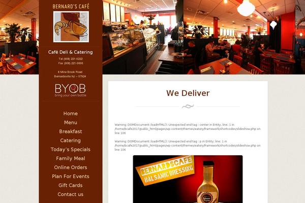 Eatery theme site design template sample