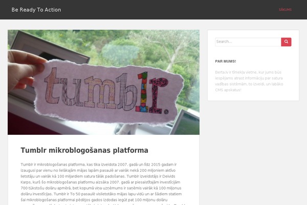 berta.lv site used Blog Explorer