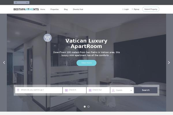 Wprentals theme site design template sample