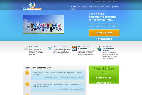 bestattendance.com site used Saas I