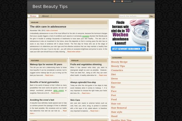Cover WP theme site design template sample