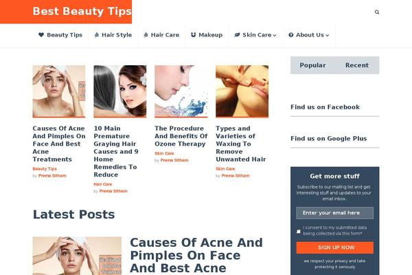 Beauty theme site design template sample