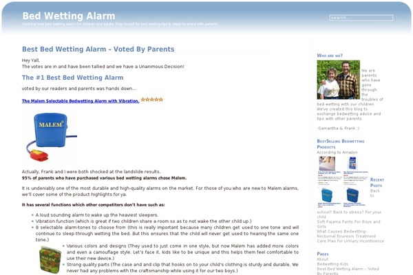 bestbedwettingalarms.com site used Evanescence
